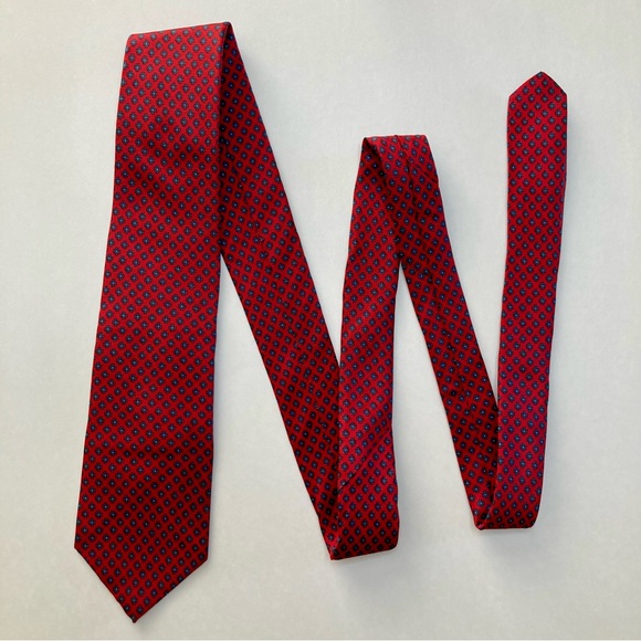 Vintage Christian Dior Cravates Classic Red Silk Tie…for Macy’s! - Picture 4 of 4